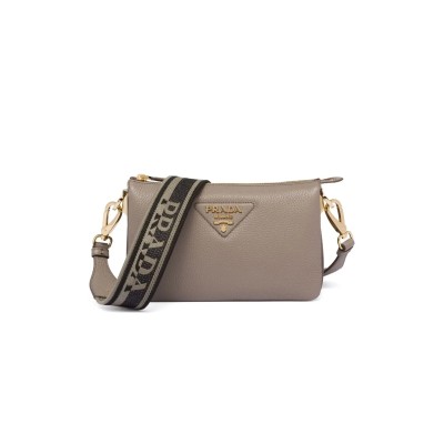 PRADA LEATHER SHOULDER BAG 1BH194 (23*13.5*6cm) 